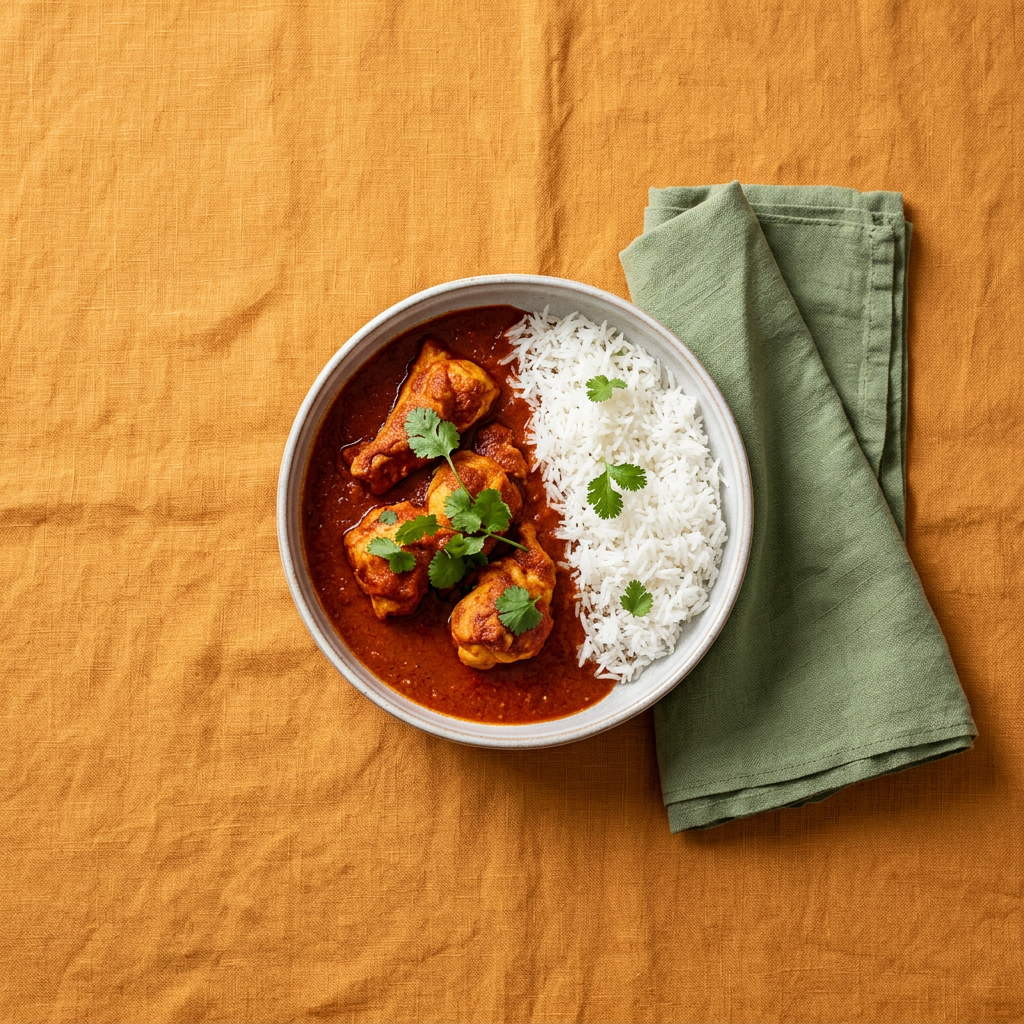Curry madras met kip